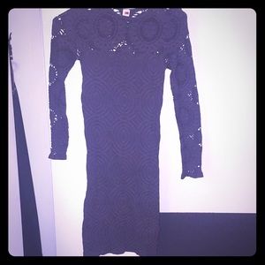 Textured, Grey, Party Dress